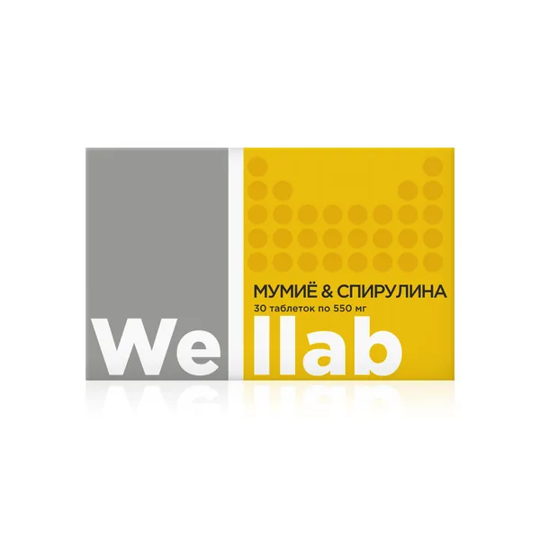 Бад для восстановления организма Welllab мумие & спирулина