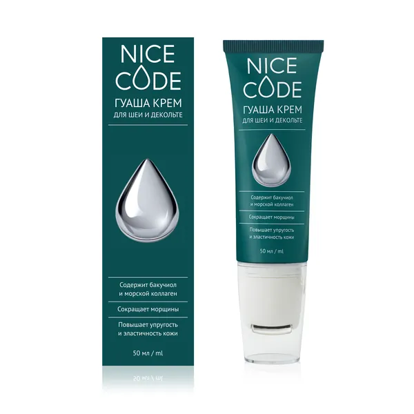 Гуаша крем для шеи и декольте Nice Code
