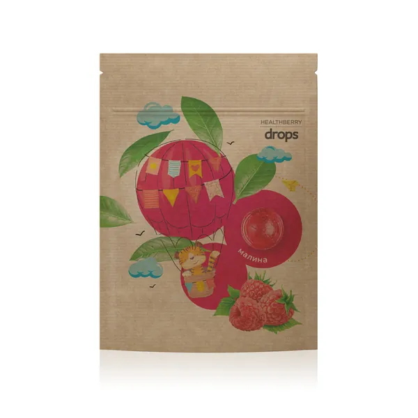 Леденцы «малина» Healthberry, с витамином C
