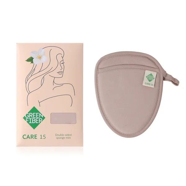 Мочалка-спонж двусторонняя Green Fiber CARE 15