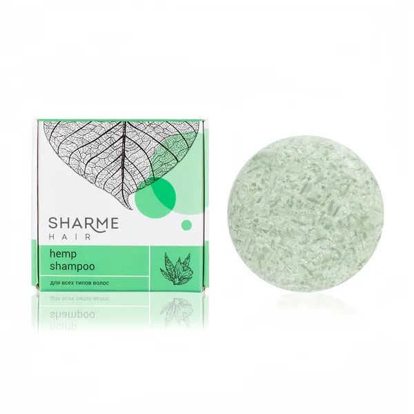 Натуральный твердый шампунь Sharme Hair Hemp с маcлом конопли для любого типа волос